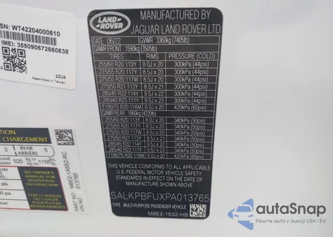 2023 Land Rover Range Rover P400 Se from USA, damaged, VIN SALKPBFUXPA013765